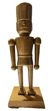 Small Gold Metal Brass Nutcracker Christmas -...