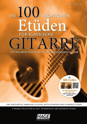 Die 100 wichtigsten Etüden für klassische Gitarre mit 2 CDs | Jiang Weijie