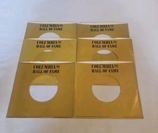 45 RPM 7" RECORD SLEEVES CO. SLEEVE 6 PACK SEE PHOTOS Columbia Hall/Fame SLV357 