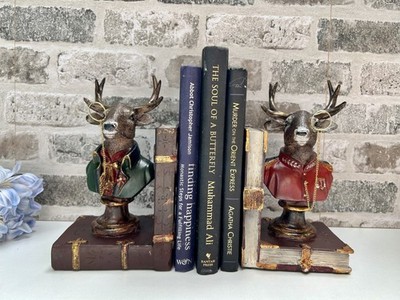 Set Buchstützen elegant passend Hirsch Hirsch Neuheit aufwendige Buchstützen