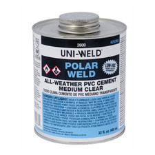 Oatey 2626S 32 Oz PVC Cement Clear Adhesive for PVC Pipe Connections