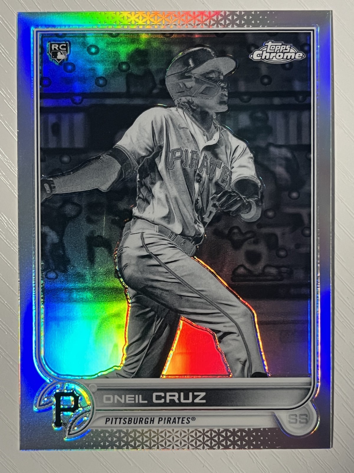 Oneil Cruz 2022 Topps Chrome Negative Refractor RC #128 Pittsburgh Pirates