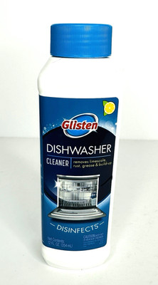 Glisten Dishwasher Cleaner Disinfects Cleans Freshens Maintains Lemon Scent NEW!