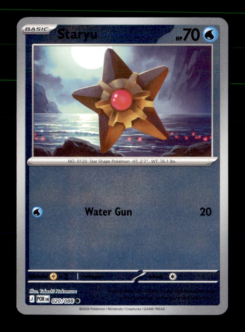 Staryu 020/088 Common Perfect Order Pokemon Reverse Holo Near Mint