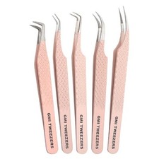 Fiber Tip Lash Tweezers For Eyelash Extension Professional Nude