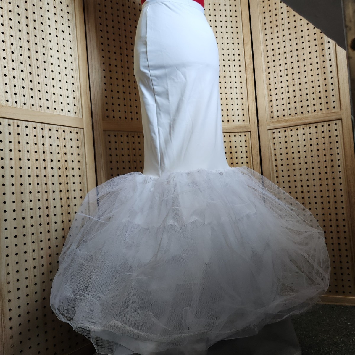 Trumpet Petticoat Under Skirt White Slip Wedding Dress Prom Size XS | eBay