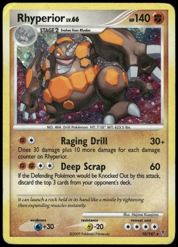 Pokemon Rhyperior Holo Rare Supreme Victors 10 HP Holo