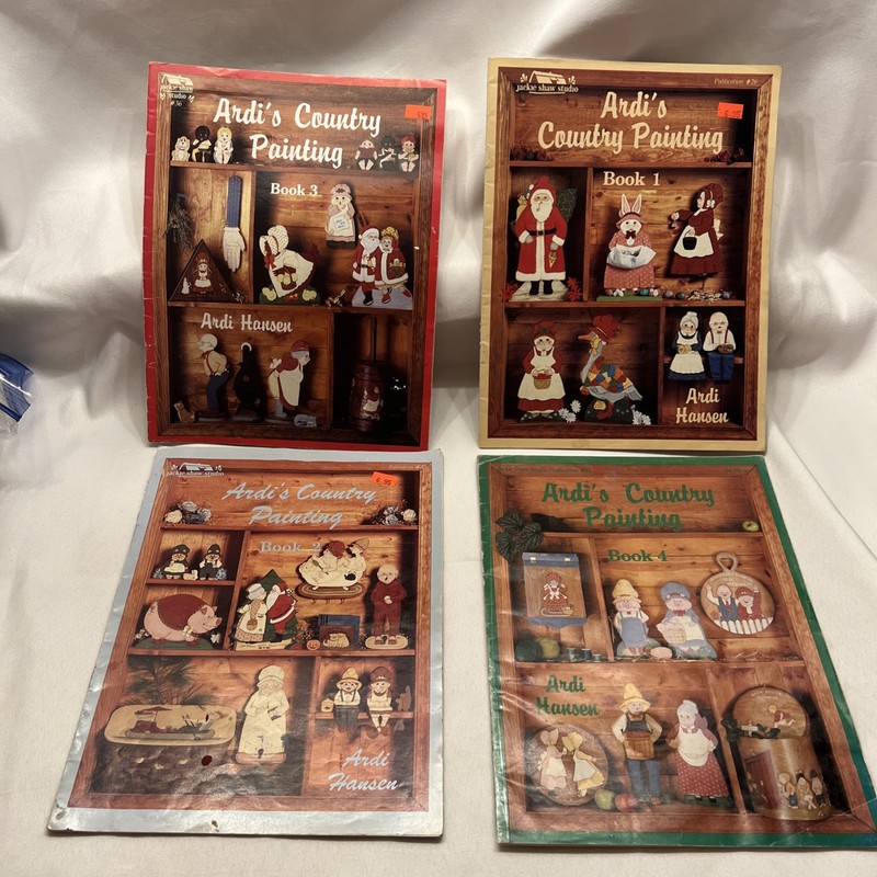 ARDI'S COUNTRY PAINTING  INSTRUCTIONAL BOOKS  4 LOT SET  1985 86 87 farmhouse 