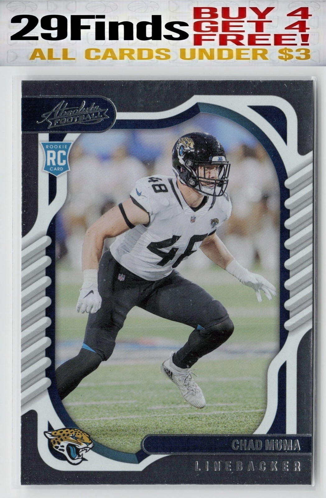 Chad Muma RC 2022 Panini Absolute - Retail #151 Jacksonville Jaguars