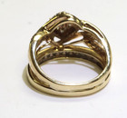 10k Yellow gold .31ct diamond CLUSTER engagement wedding band ring 4.8g soldered — photo 4