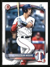 2025 Bowman Prospects Malcolm Moore #BP-129 Texas Rangers