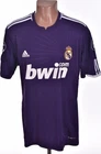 Real Madrid 2010/2011 Away Football Shirt Adidas L Purple Bwin Champions League