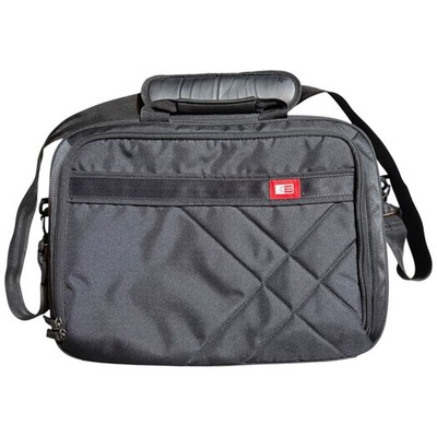 Case Logic Laptop Bag Shoulder Messenger Work School Travel Black Red Trim