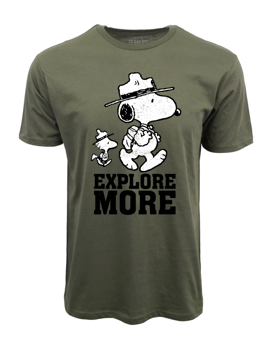 Camiseta Peanuts Snoopy Para Hombre - Gris, Talla M, 100% Algodón