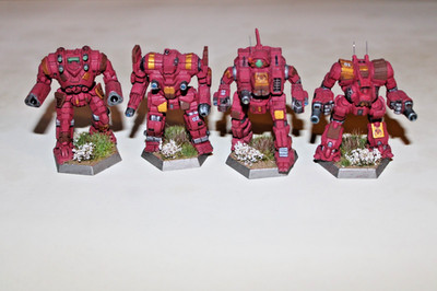 Battletech Figurenset-''Inner Sphere  Mech Lanze-4 Mechs aus Plastik
