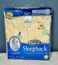 Halo Sleep Sack Wearable Blanket Baby Yellow Small Fleece NEW SEALED 10-18lbs
