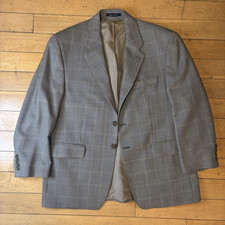 Chaps Ralph Lauren Wool Houndstooth Blazer Men's Size 42R with Woolmark