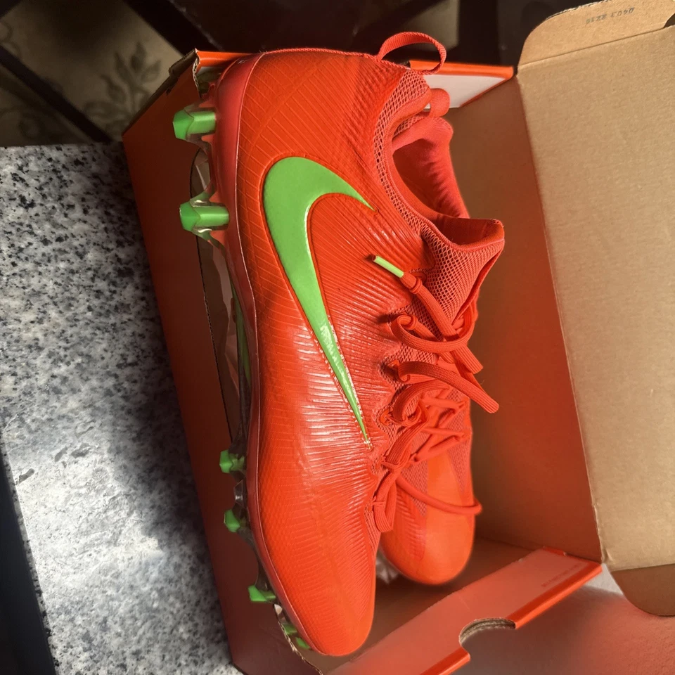 Nike Vapor Untouchable Pro Mens Football Cleats Size 15 Orange-green 833385-838 - Image 3 of 4