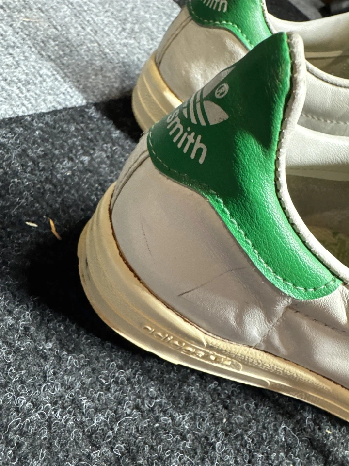 Vintage OG Adidas Stan Smith / Lady Smith White Green Made in France Size 7 - Image 2 of 4