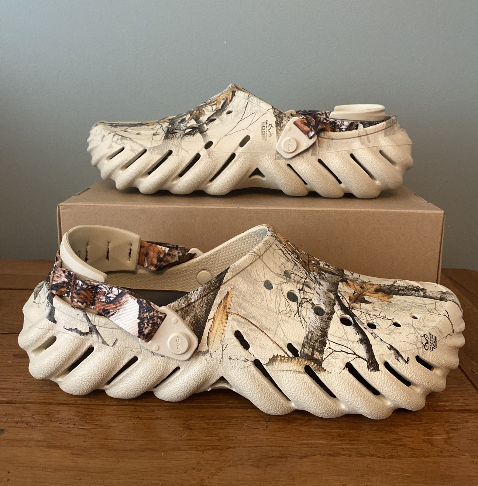 Crocs Echo Clog Realtree Edge Camo Bone White 208232-2Y2 Men's Size 13