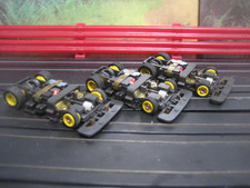 NEW TYCO Slot car Lot of 3 TCR Wide Chassis with Yellow wheels