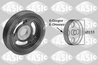 Sasic Riemenscheibe, Kurbelwelle 2150004 FüR CitroËN Peugeot Mini DS