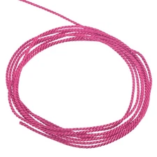 Twisted Cord Trim, 11 Yard 1.5mm 3-Ply Twine Braided Rope Thread, Rose Red