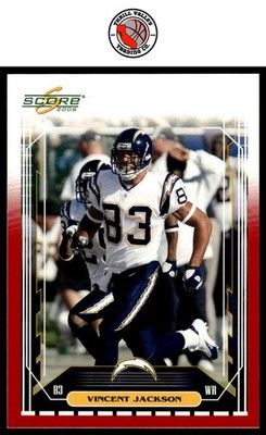 2006 Score #230 Red /120 Vincent Jackson GET EVERY 4TH FREE