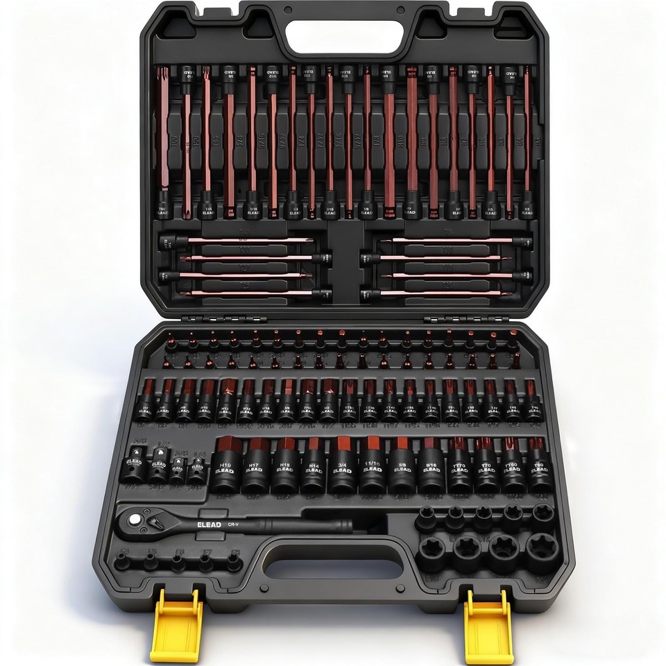 112-Piece Torx & Allen Bit Socket Set - 1/4