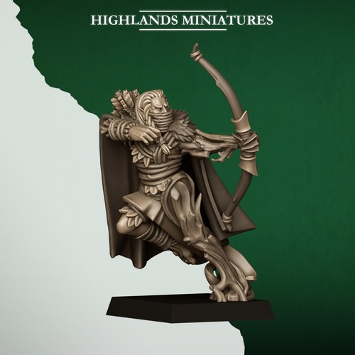 Feral Scouts Elves x10 x20 - Wood Elf Rangers - Highlands Miniatures 28mm 32mm - Bild 3 von 6