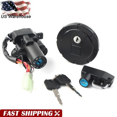 Ignition Switch Fuel Gas Cap Lock Set for Kawasaki KL250 Super Sherpa 1997-2011