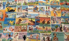 Huge ~ Lot of 50 Linen~Comic~Postcards~Mixed ...