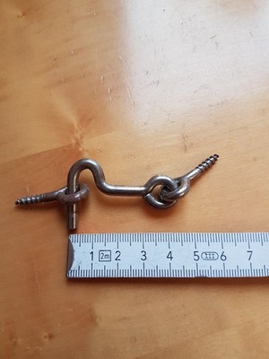 Sturmhaken 40x3,0 Fensterladenhak en Windhaken Öse Holzgewinde(F17)