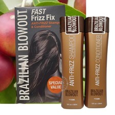    NEW    Brazilian Blowout Anti-Frizz Shampoo  Conditioner 12oz - FRESH