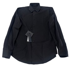 14-2 VERSACE Men's Cotton Long Sleeve Button Down Shirt Black Size 38/Small