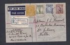 AUSTRALIA 1937 REGISTERED FIRST DAY COVER PERTH TO ST. JULIANS MALTA VIA SICILY