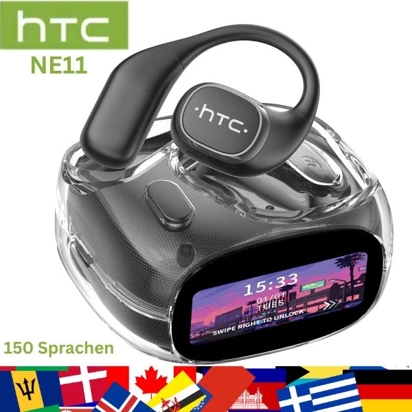 AI Übersetzer Kopfhörer Bluetooth KI Sprachübersetzer 150 Sprachen HTC NE11