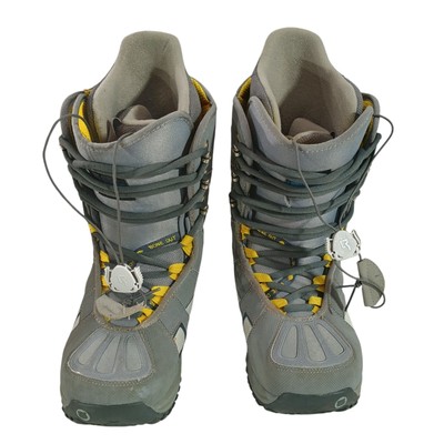 Burton Freestyle Snowboard Boots Men’s Size 15 Gray/White/Yellow Burton Freestyle Grey/Yellow/Orange Jr. Size Specific 5 Used  main image 4