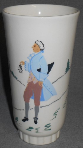 West Coast Pottery HAND PAINTED Colonial Man VASE California - Picture 5 of 5