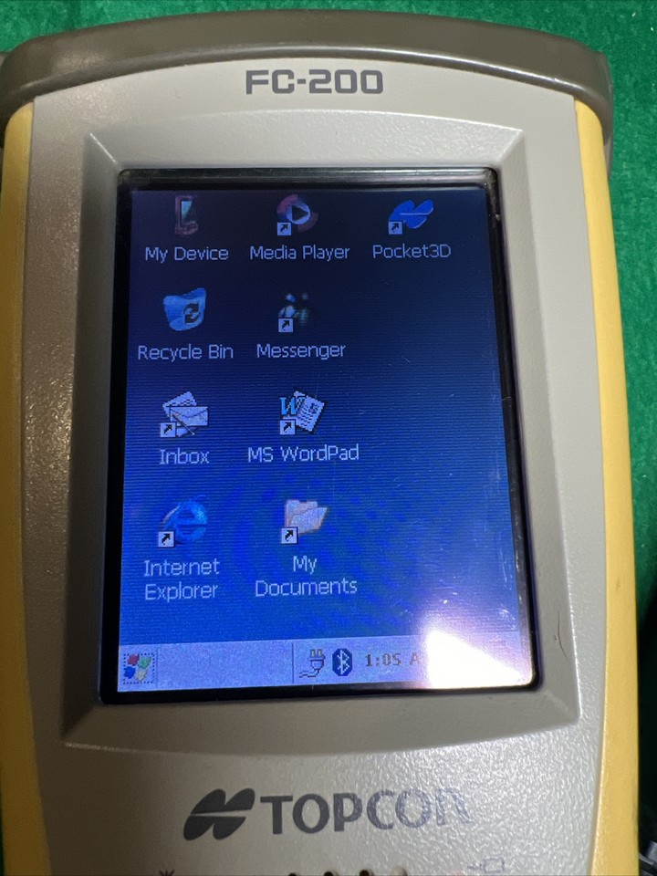 Topcon FC-200 Field Controller Data Collector 3-D W/ Charger, Pen ...