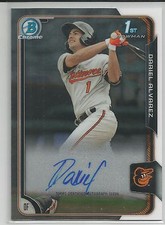 Dariel Alvarez Baltimore 2015 Bowman Prospect Chrome Autograph 