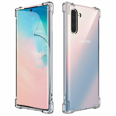 For Samsung Galaxy Note 10+/S10 Shockproof Clear Slim Rubber Soft TPU Case Cover