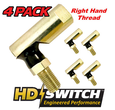 (4 Pack) RH Ball Joint, Tie Rod End 1/4'' x 28 Replaces Universal Rotary 2208