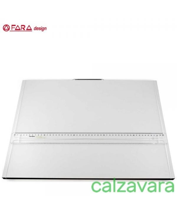 Tavoletta Parallelografo Modello Scuola con Maniglia - Riga in Legno - Leggio cm