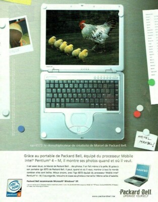 Werbung Advertising 0521 2002 Packard Bell Intel Inside Pentium 4 pc portab