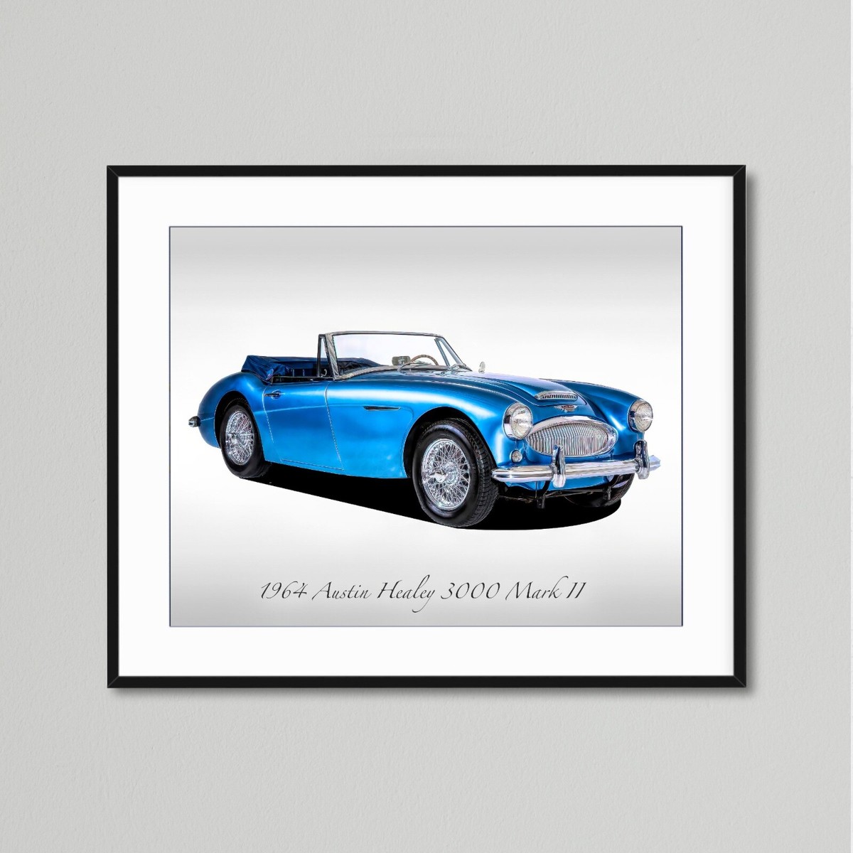 Classic Cars - 1964 Austin Healy 3000 Mark II - Blue - Print | eBay