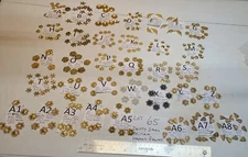 HUGE Vtg Miriam Haskell Tiny Smal Flower Brass silver Gold Gilt Findings Lot #65