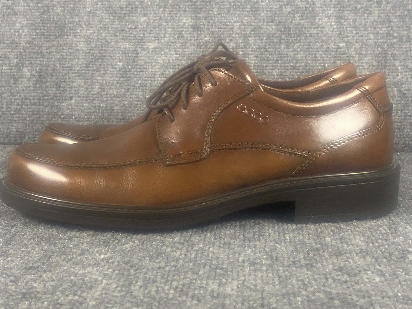 SAOLA Mocassini Oxford ECCO in pelle marrone con cravatta scarpa da uomo taglia Eur 44 US 11 *bellissima*