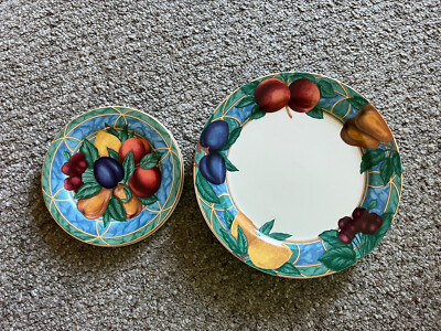 Victoria & Beale Forbidden Fruit Dinner Plate 10.75  Casual Porcelain 9024 6pcs