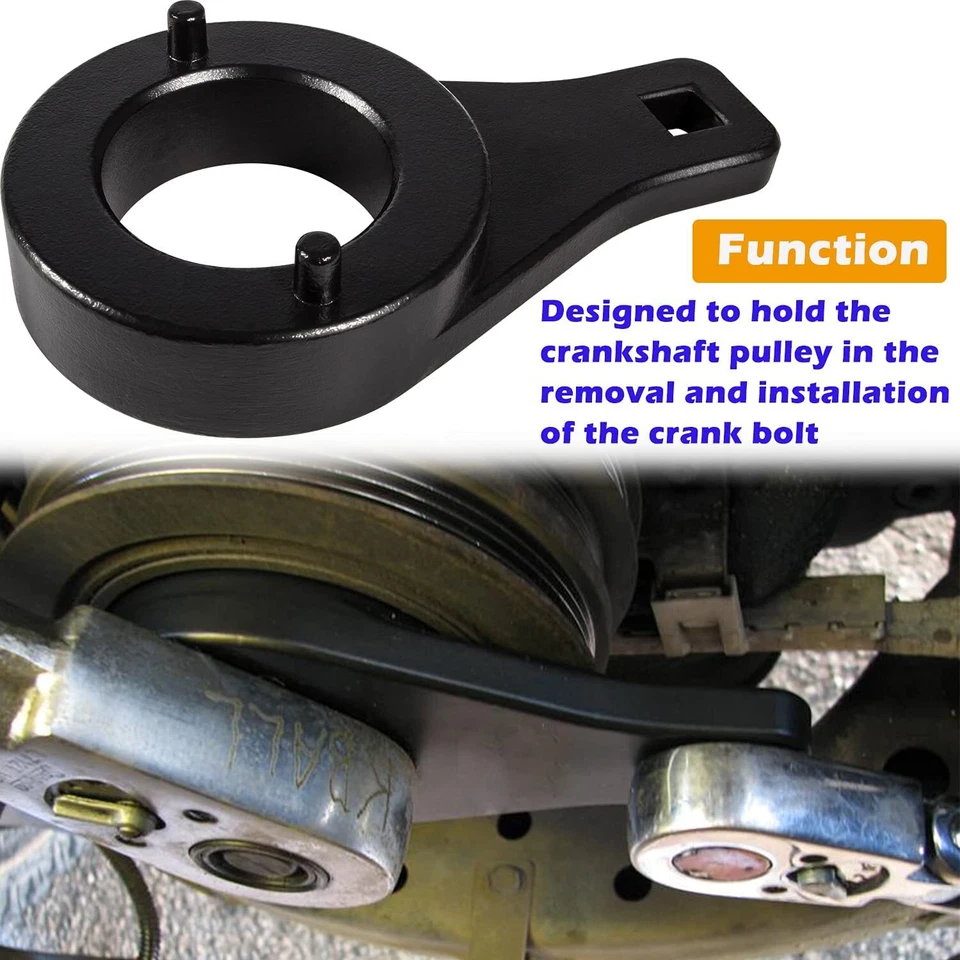 Herramienta de sujeción de polea amortiguador armónico soporte cigüeñal para Toyota Tacoma 4 Runner Foto 3 de 4